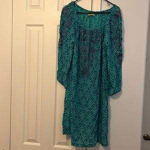 women's XL Sigrid Olsen Signature pull-on dress with 3/4 length elastic sleeves